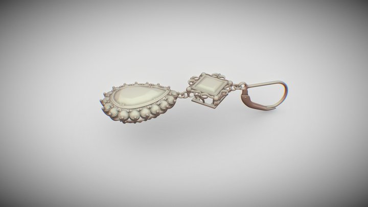 Damond Earrings 3D Model