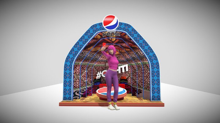 Branded Photo Booth "Kazakh Yurt" Pepsi-Cola 3D Model