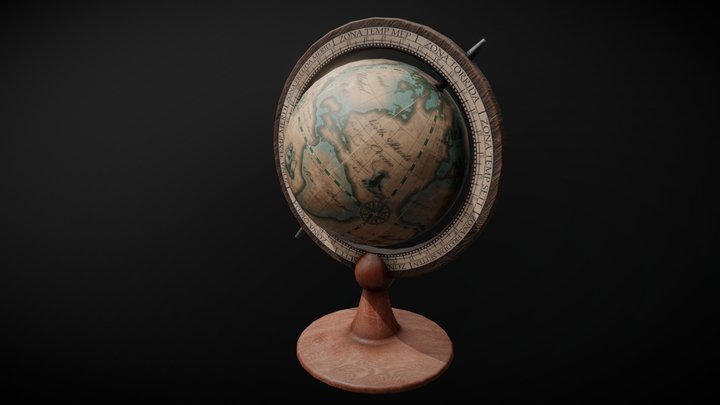 Old-World Globe 3D Model