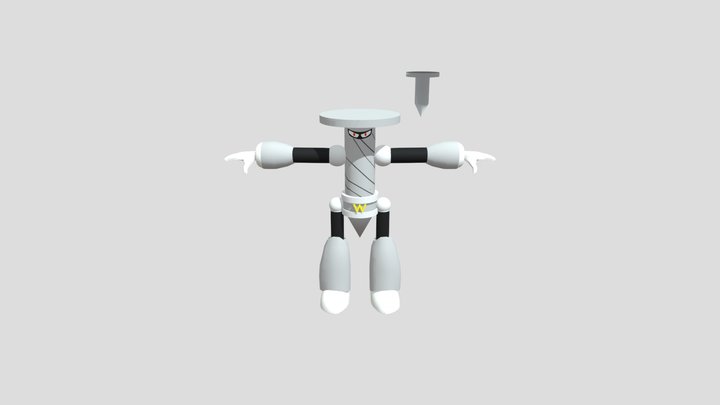 Nail Man from mega man unlimited 3D Model