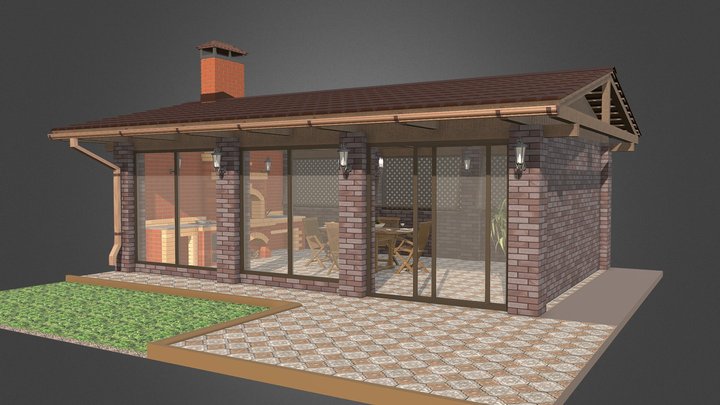 Беседка 3D Model