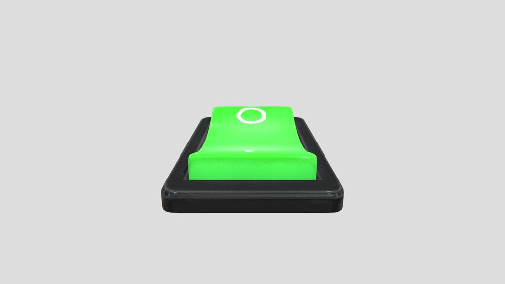 Green On Off Switch Button