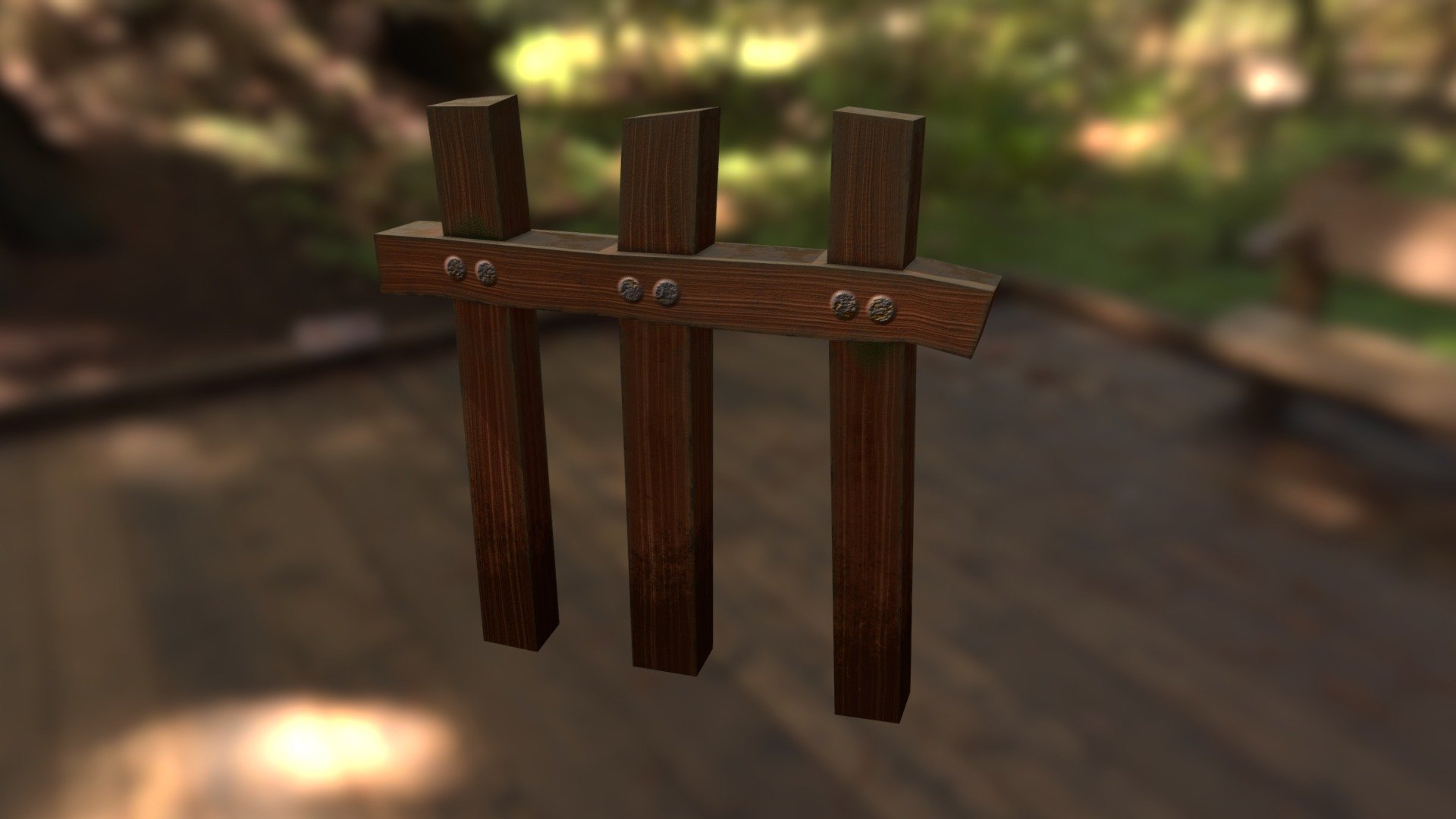 Old Fence - Low Poly