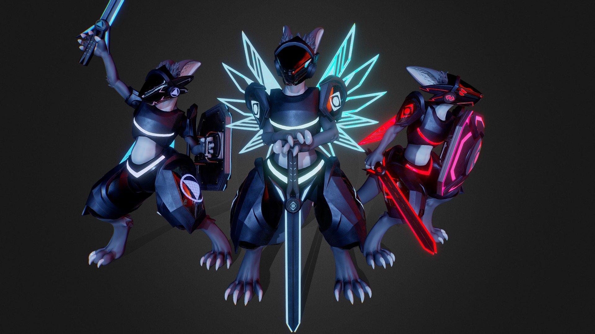 Protogens 3D models - Sketchfab