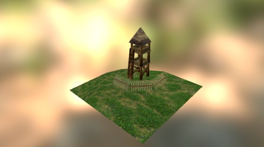 Double ArcherTower / watchtower - 3D model by edbertph [538918a ...