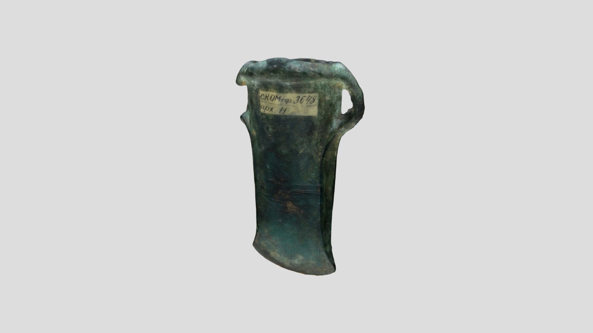 Бронзовая головка топора - 3D model by Margulan Institute of ...