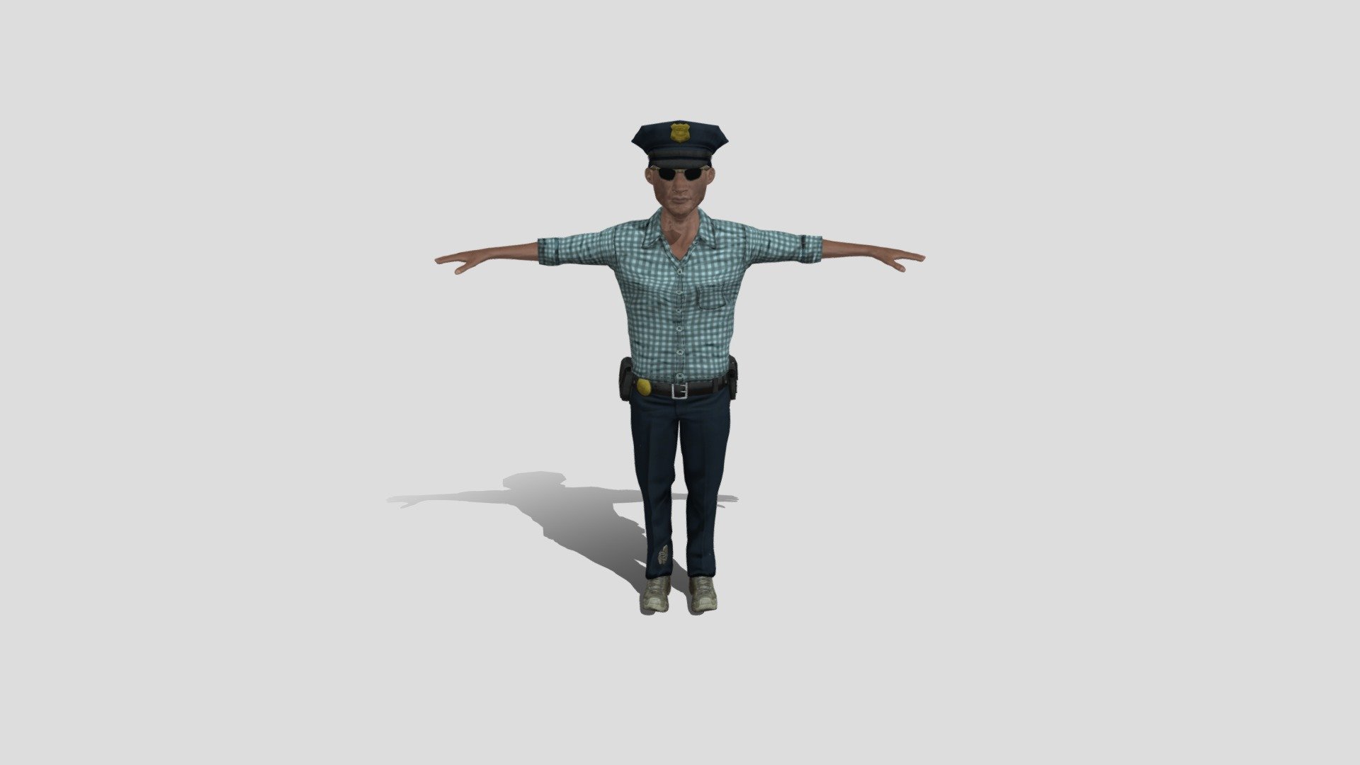 PUBG Style Male Character_ Semi Policeman Suite