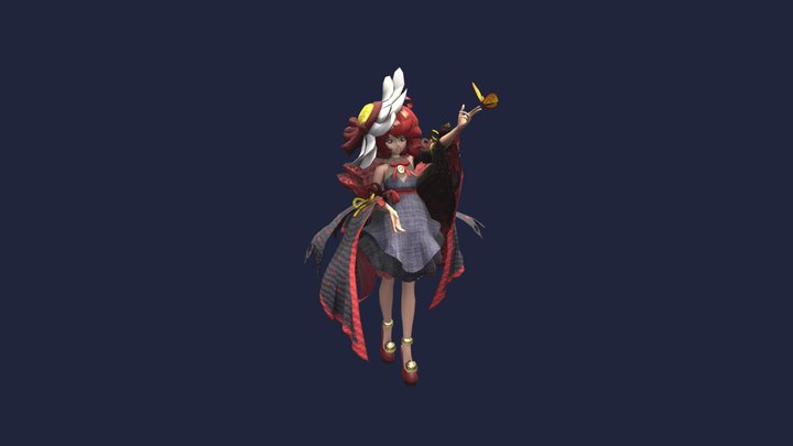 Flower Girl 3D Model