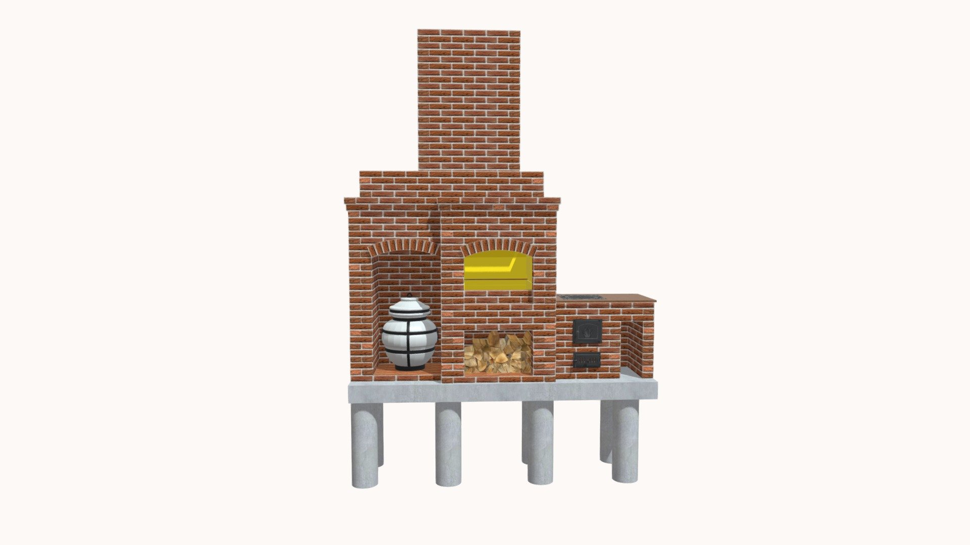 Мангал с порядовкой — Sketchfab embed 3D viewer