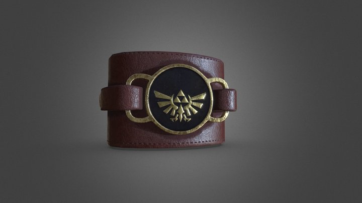 Legend of Zelda leather cuff 3D Model
