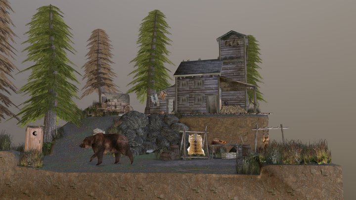DAE Diorama - FOREST LONER 3D Model