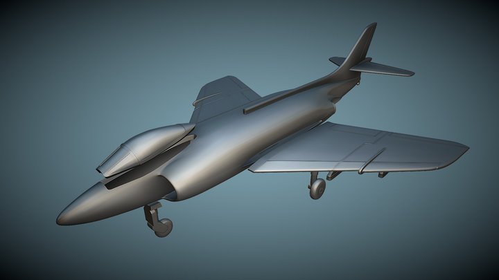 Supermarine Scimitar - 3D Printable Model 3D Model