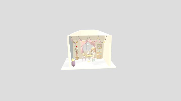 桃ちゃんのお茶会 3D Model