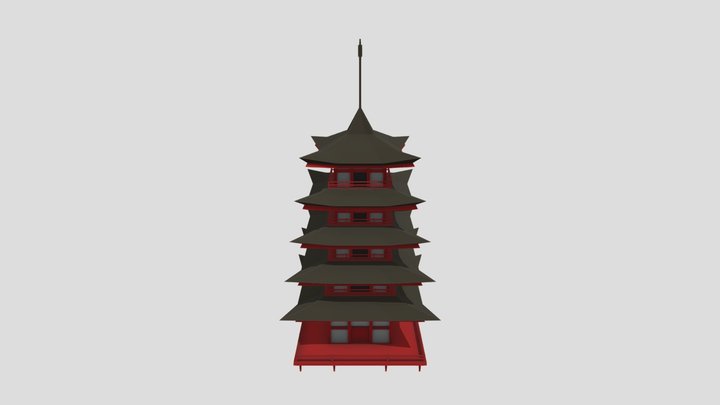 Pagoda by Google Poly 3D Model
