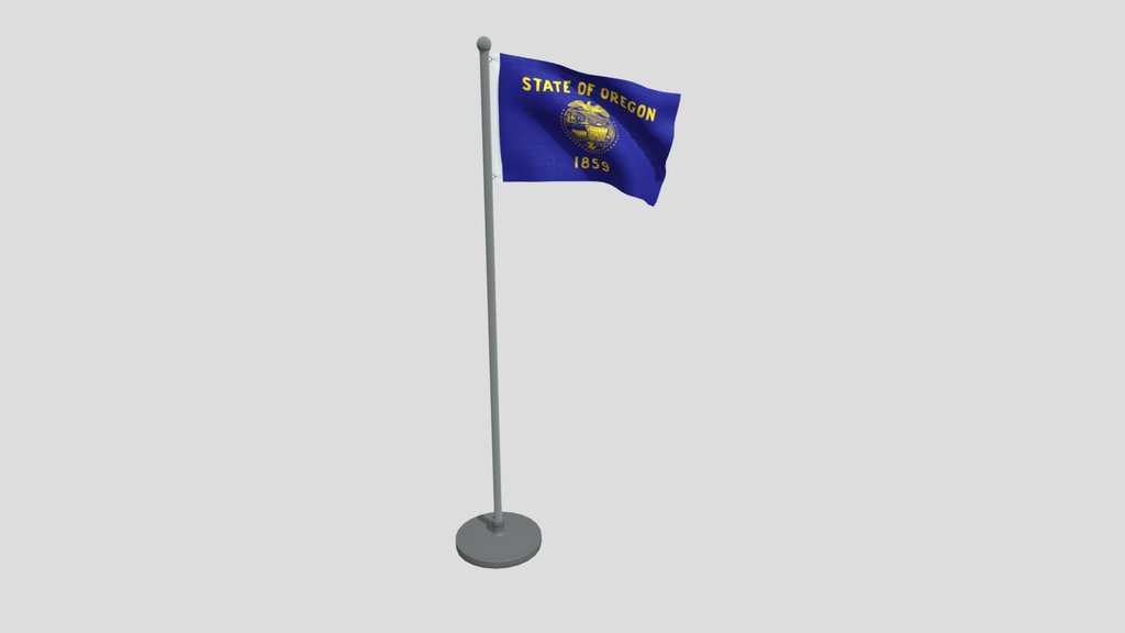 Animated Flag Of Oregon State