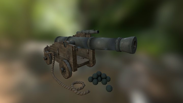 Pirates Cannon (incl. LoD) 3D Model