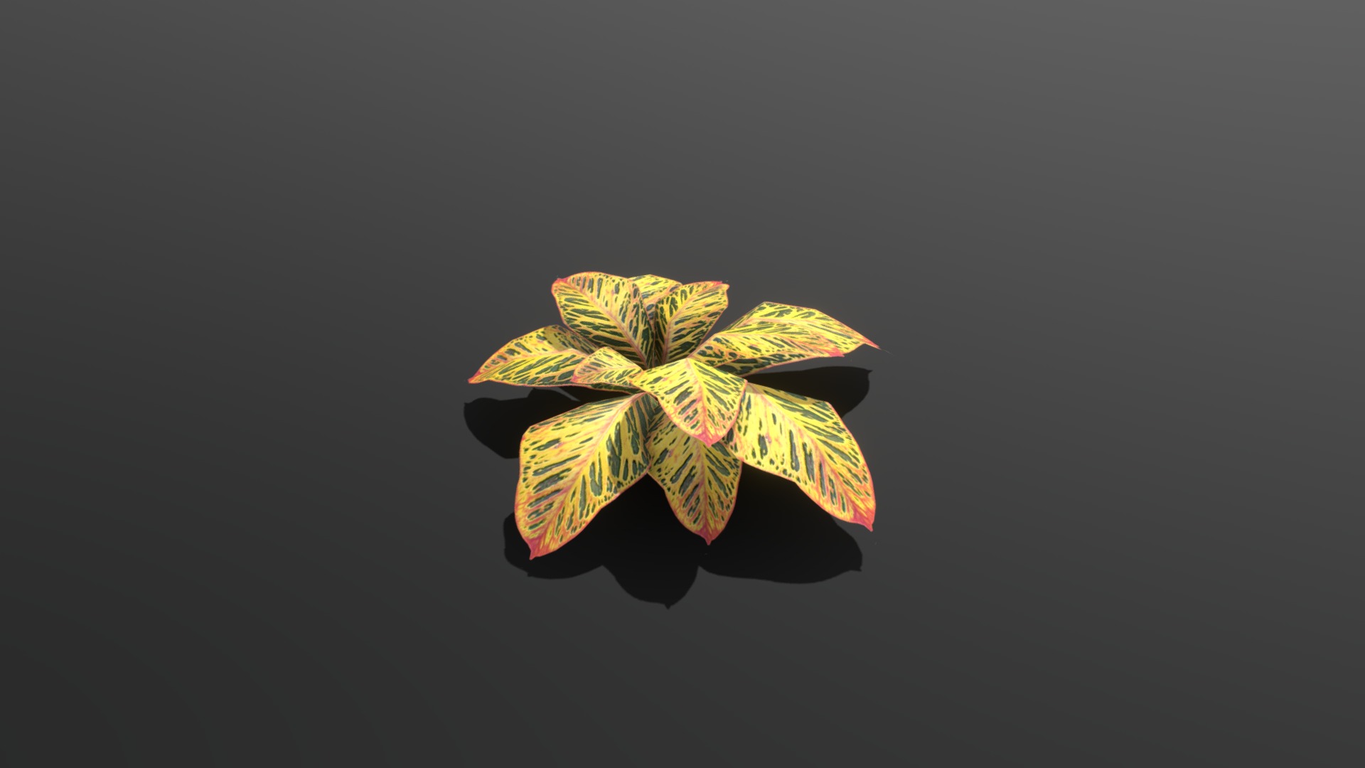 3D model Plant Tropik - This is a 3D model of the Plant Tropik. The 3D model is about a gold and black butterfly.
