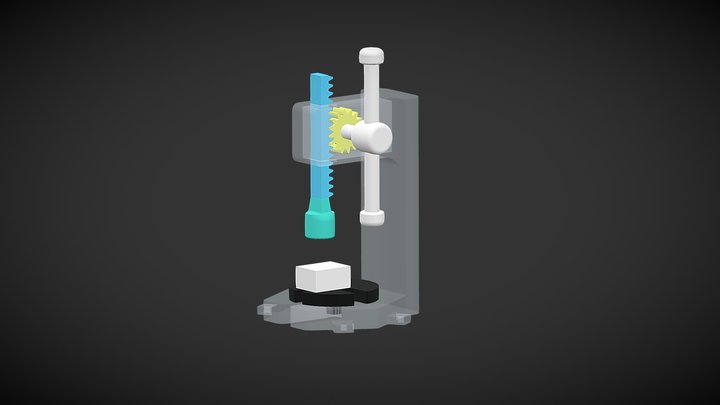 齿轮齿条工作原理 3D Model