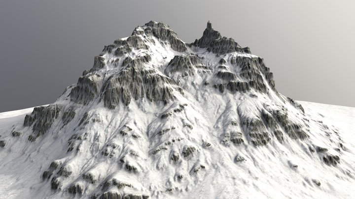 Snowy mountains 3D Model