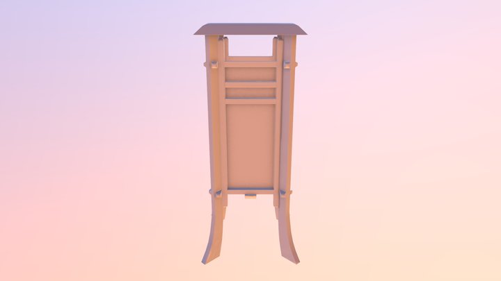 Japanese style lantern 3D Model