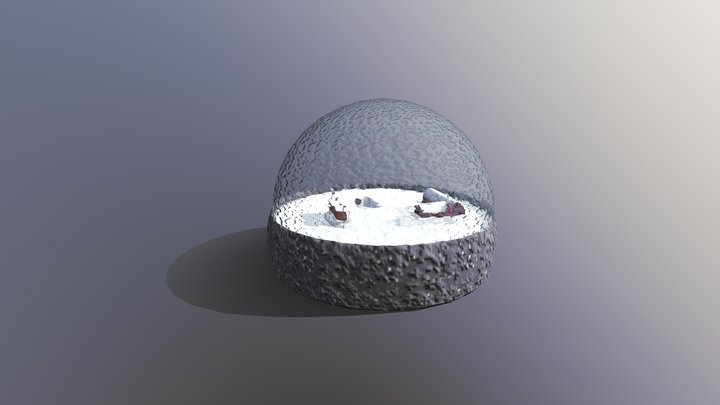 Antarctic Base Snow Globe 3D Model