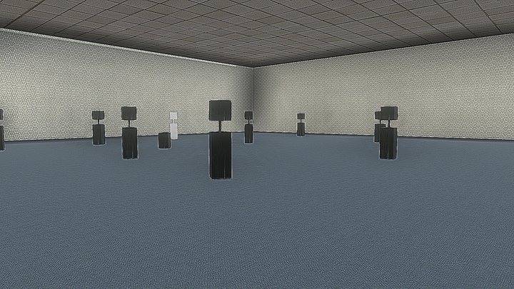 Backrooms Big speaker room in LEVEL ZERO 3D Model