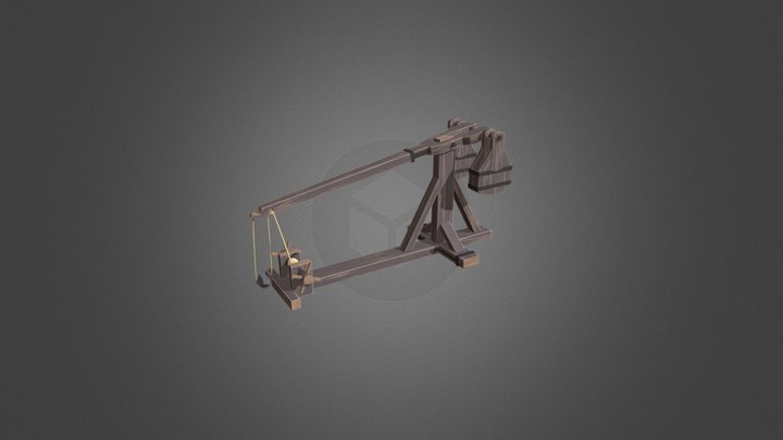 Animated trebuchet 3D Model