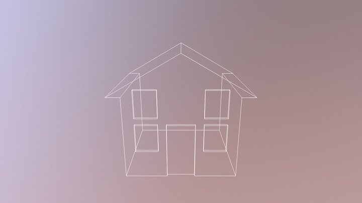 Maison simplifiée 3D Model