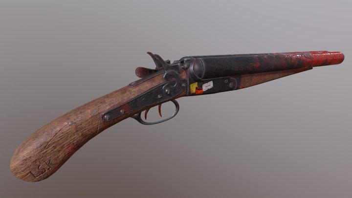 Survival Horror Shotgun 3D Model