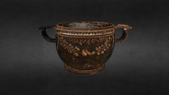 Black-glazed kantharos from Pantikapaion 3D Model