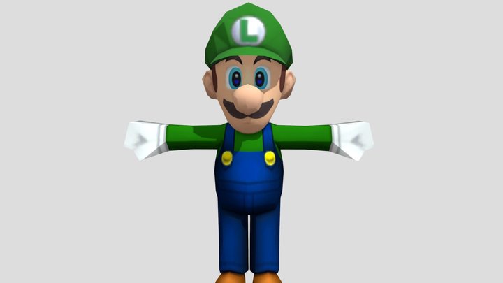 Yoshi's New Island 3DS - Adult Luigi 3D Model
