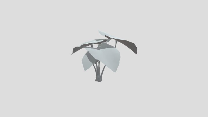 Elephant Ear Taro Plant Tiny – Kostenloses 3D-Modell STL
