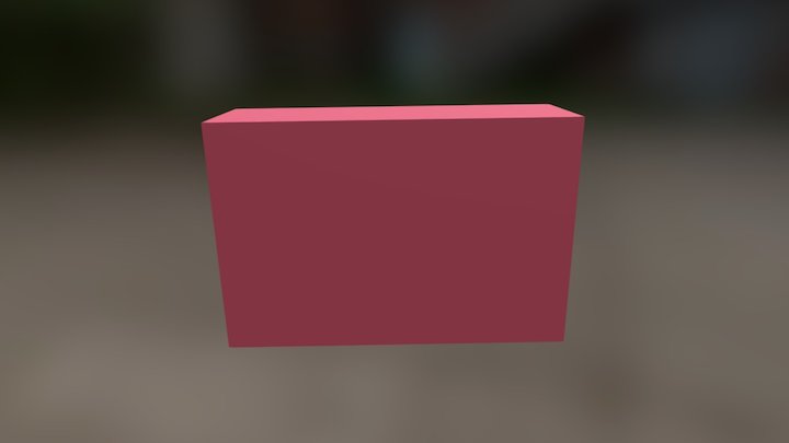Red Straight Cuboid 3D Model