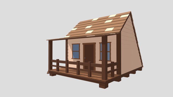 Low Poly House 3D Model