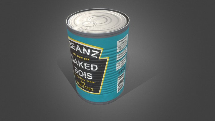 Tin of Beanz 3D Model