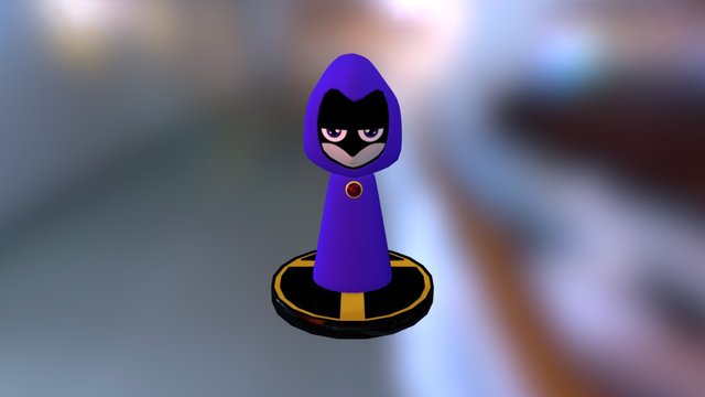 Raven Chibi Figurine 3D Model