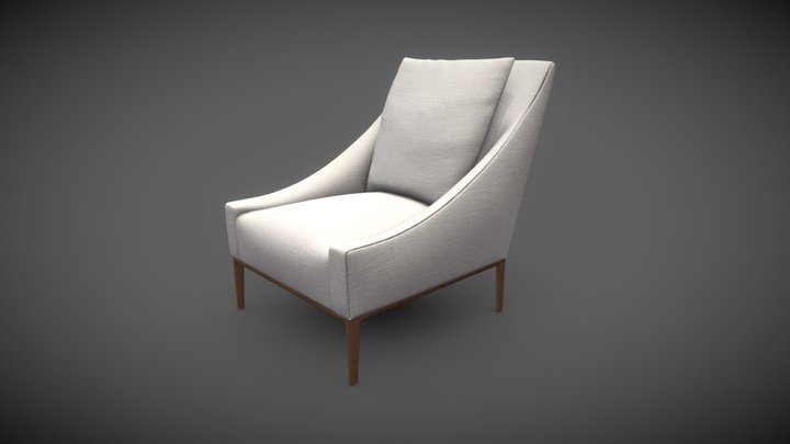 Jean Chair Low Poly VR / AR Ready 3D Model