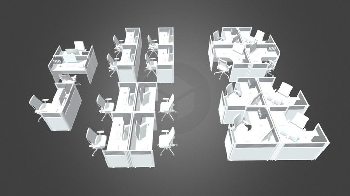 Office workstation – Modèle 3D gratuit STL