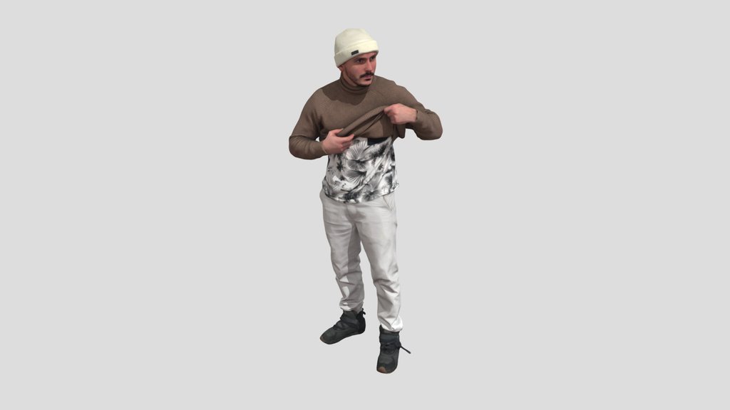 Guy In A Turtleneck Undresses