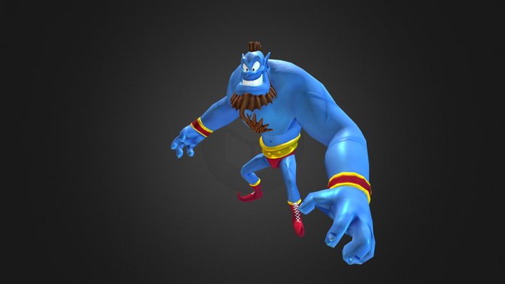 Genie Zangief Disney StreetFigther Challenge 3D Model
