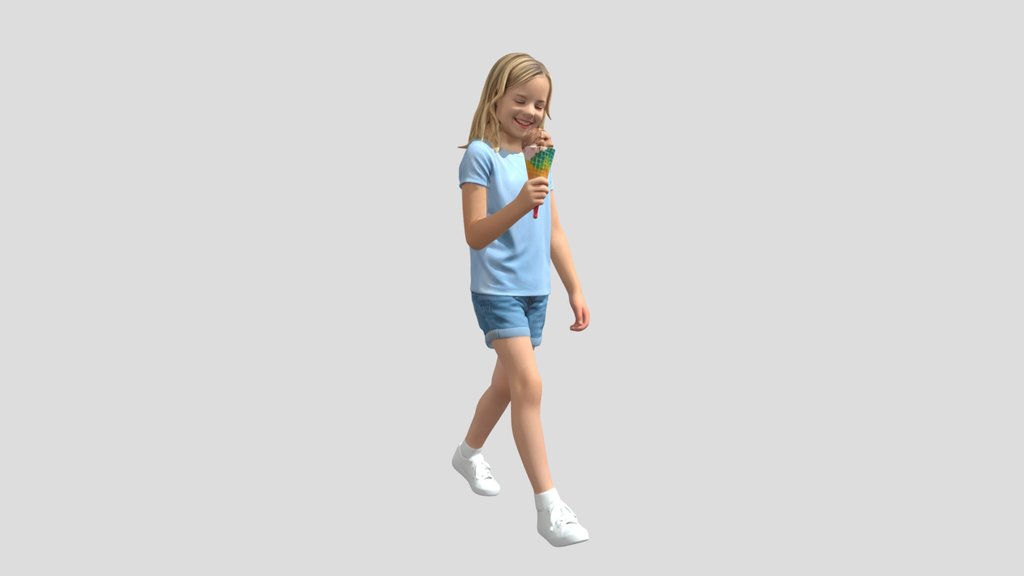 Little Girl Ice Cream Smile