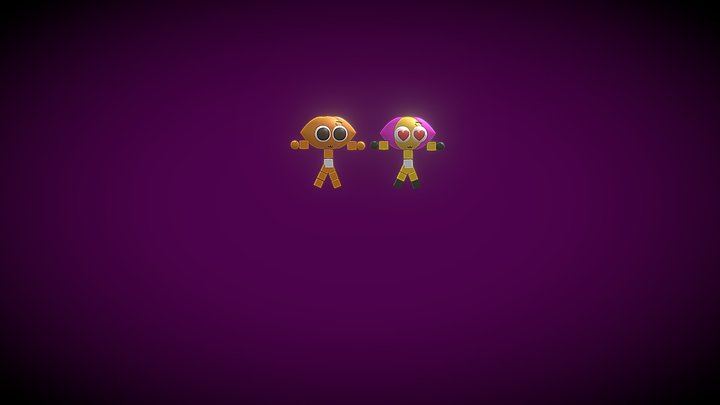 Emoji cat 🟠🧡 🟡💗 3D Model