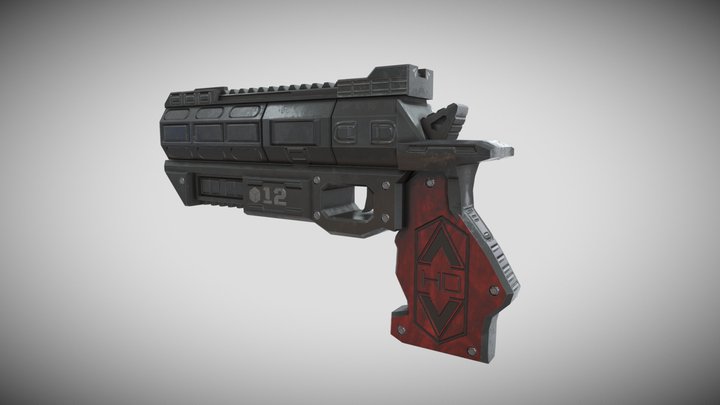 Sci Fi Revolver 3D Model