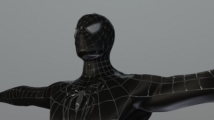 Symbiote Spider-Man V1 (Old Model) 3D Model
