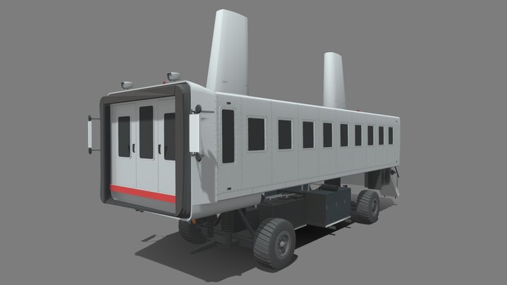 Chrysler-Budd Mobile Lounge Plane Mate Car 3D Model