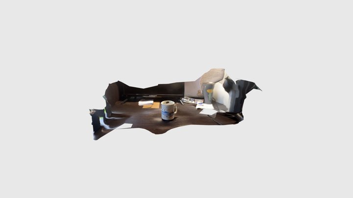 Coffee mug on desk 3D Model