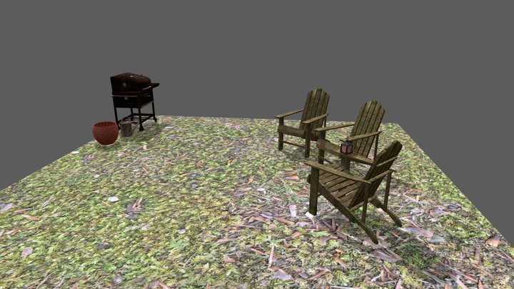 DAE 5 Finished props - Cabin in the woods 3D Model