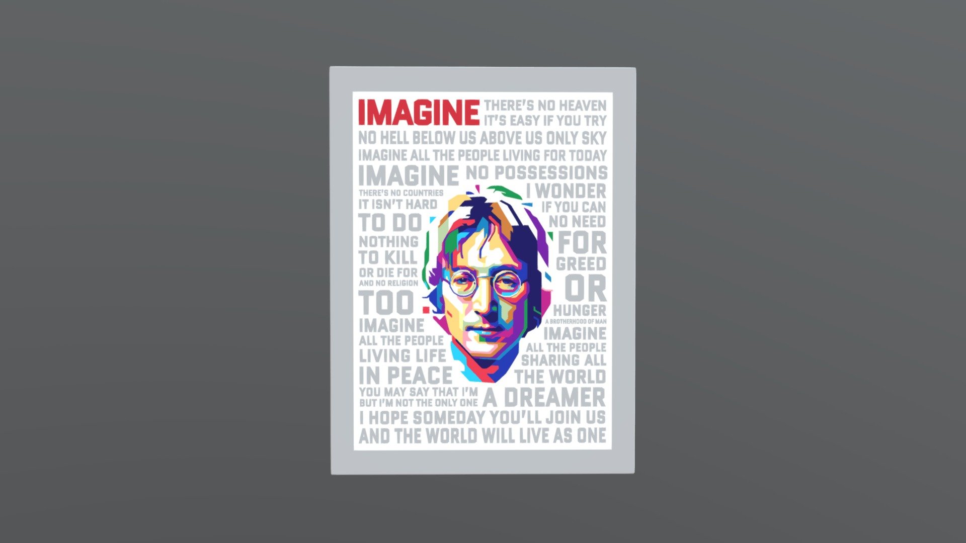 18x24 Lennon Imagine