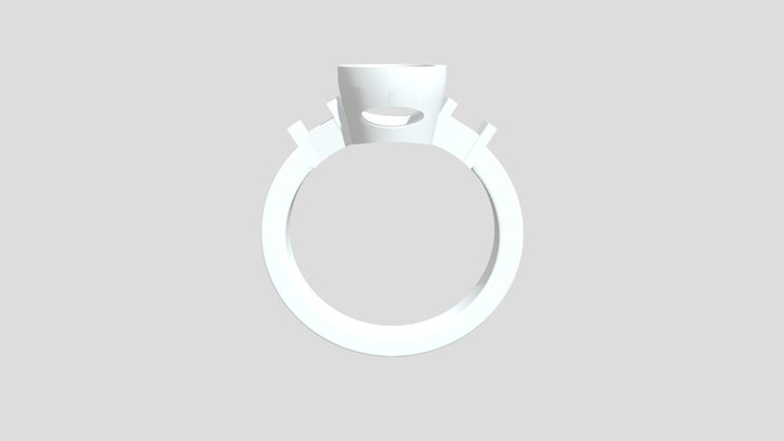 Ring with Bezel Set Round Brilliant Center Stone – Modelo 3D gratuito STL