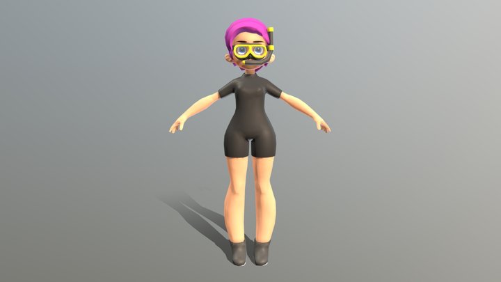 Sonia - diving suit 3D Model